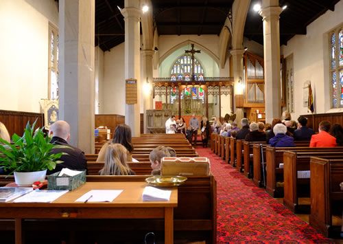 Photo of the nave and chancel in St Paul's Church Winlaton